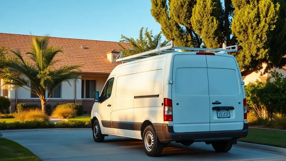 Integrity Repipe work van in an Orange County driveway